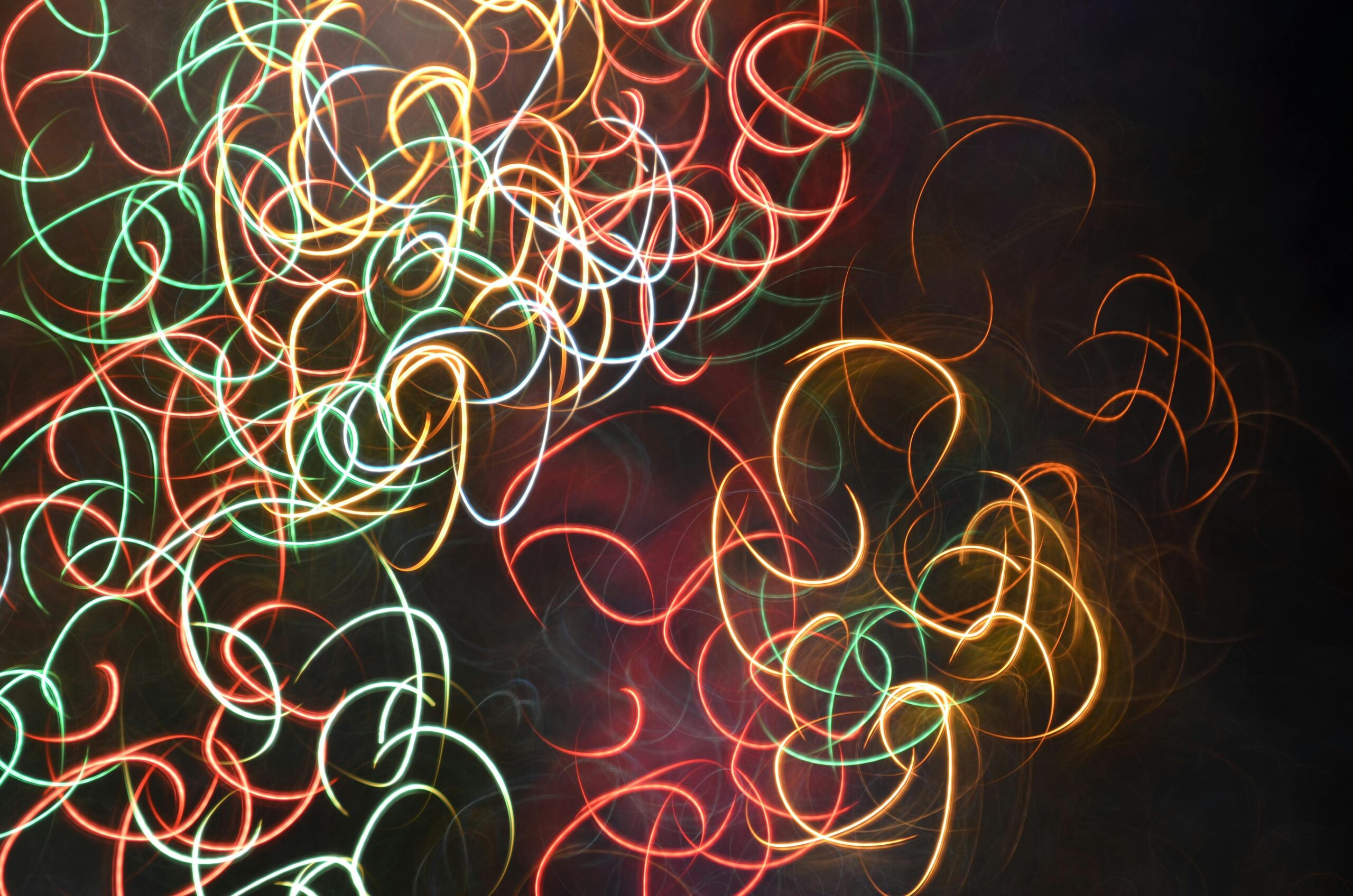 visual representation of chaotic thoughts as tangled threads